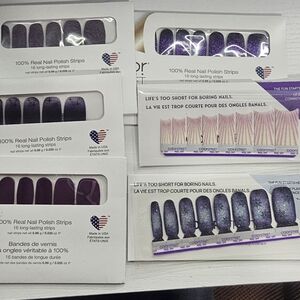 Color Street Purple and Pink Nail Polish Strips